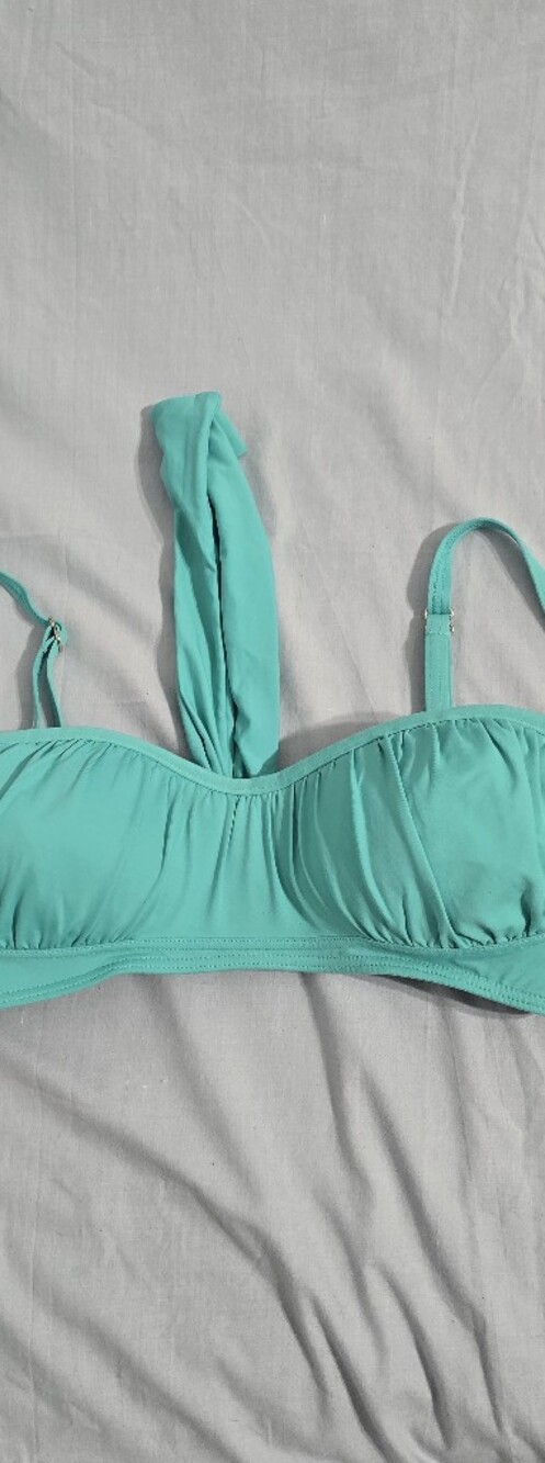 Coco Rave Teal Bandeau Bikini Top with Removable Strap